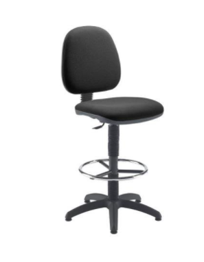 Zoom Mid Back Draughtsman Operator Chair - Charcoal